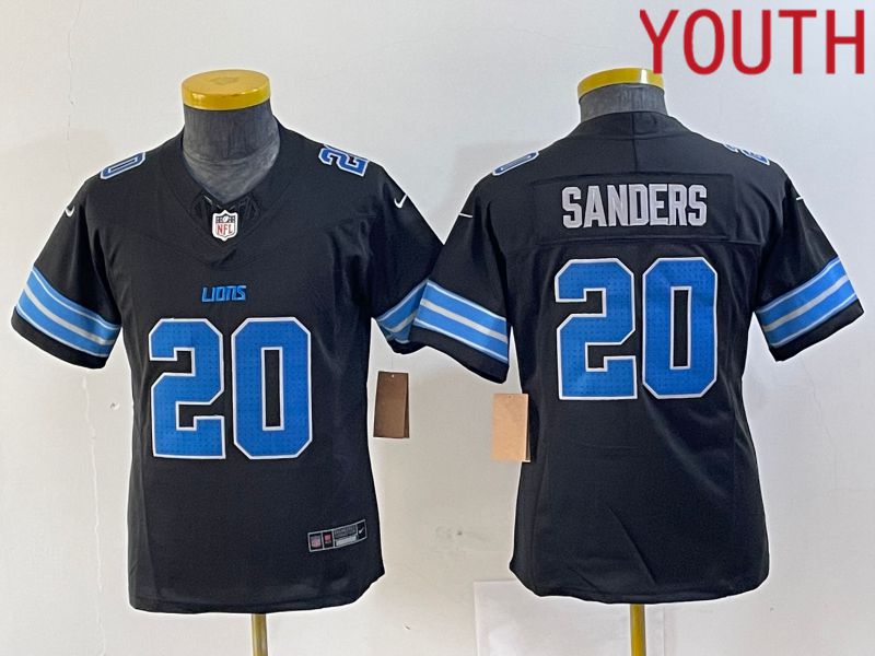 Youth Detroit Lions #20 Sanders Black Three generations 2024 Nike Vapor F.U.S.E. Limited NFL Jersey->toronto blue jays->MLB Jersey